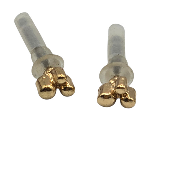 Pierced Earrings Lot 5 Pairs Tiny Stud Plastic Posts Hearts Snakes SKU 2804 - Picture 3 of 9